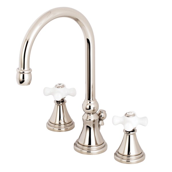 8" Widespread Bathroom Faucet, Polished Nickel